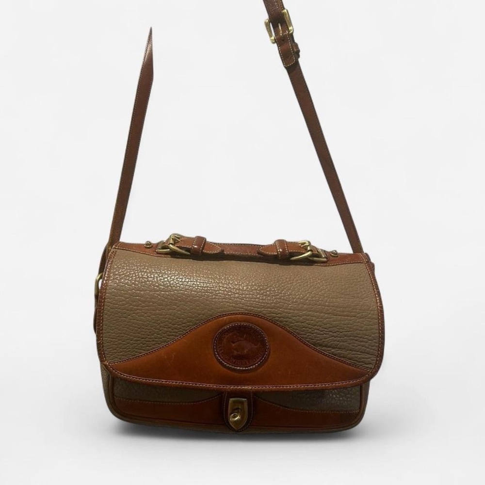 Vintage Dooney & Bourke Leather Messenger Bag